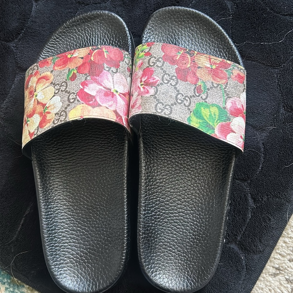 Gucci Floral Slide Sandals